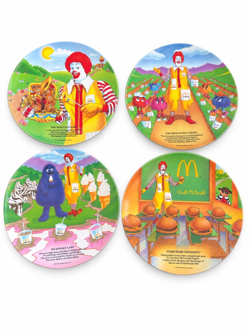 Vintage 1989 McDonald’s McDonaldland Collector Plates Set of 4